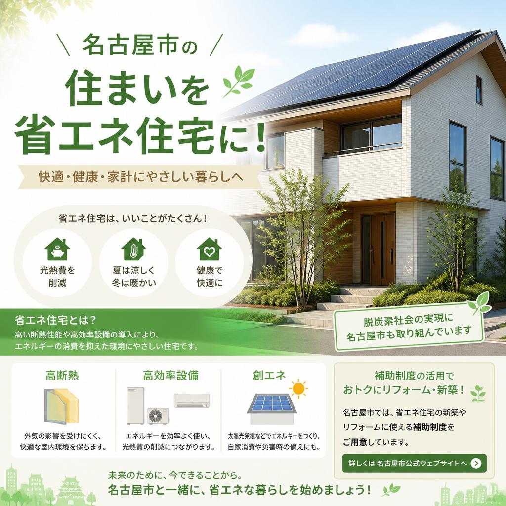 名古屋市の住まいを省エネ住宅に！