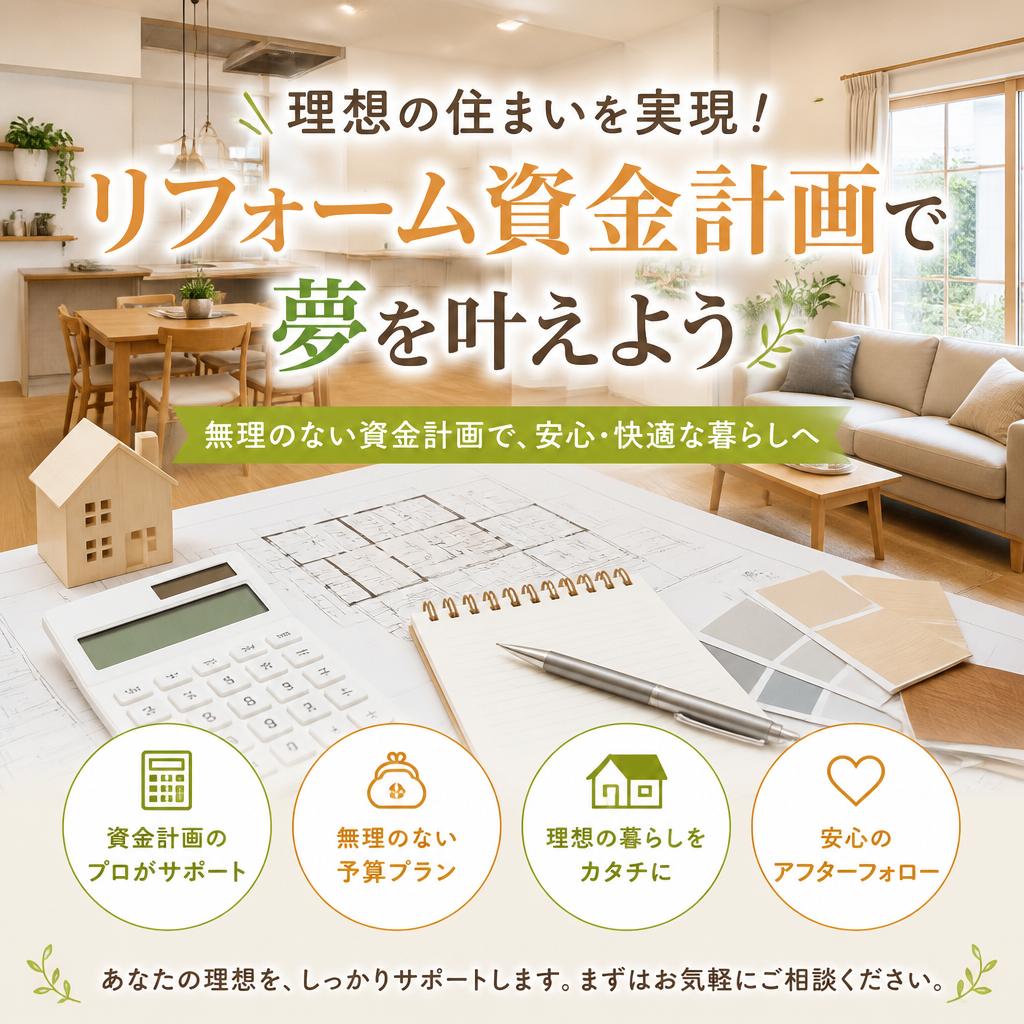理想の住まいを実現！リフォーム資金計画で夢を叶えよう