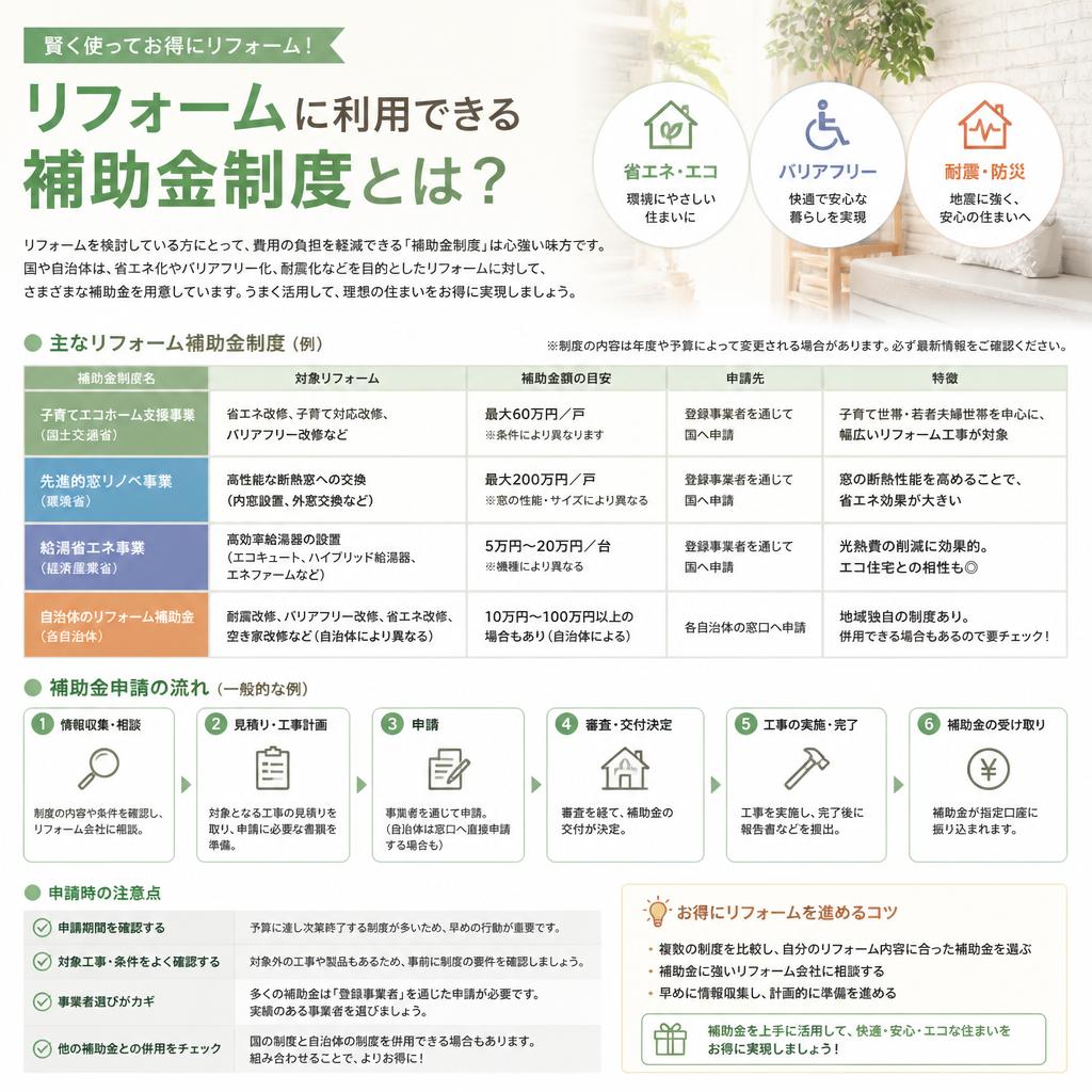 4. 補助金を活用して賢くリフォーム