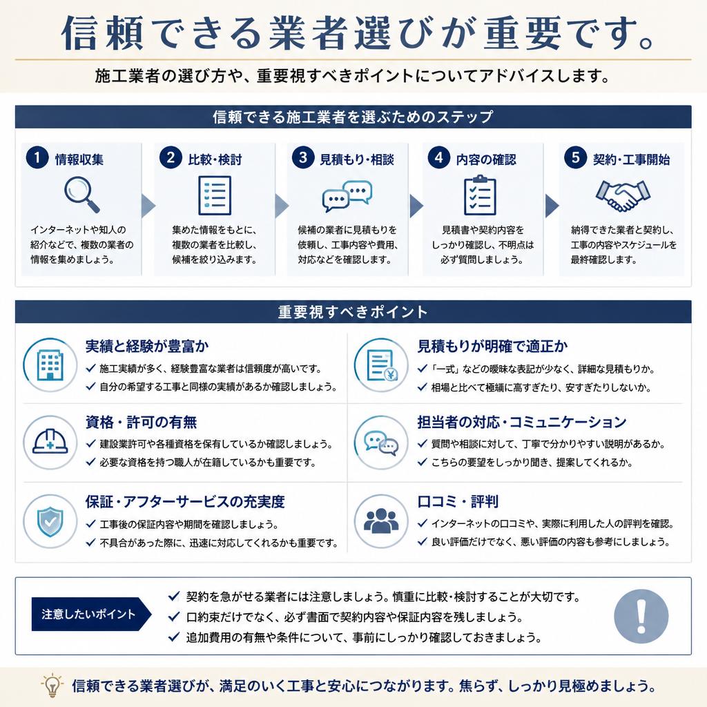 施工業者選びのポイント